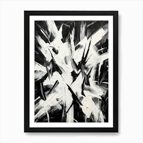 Joy Abstract Black And White 2 Art Print