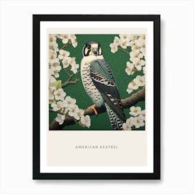 Ohara Koson Inspired Bird Painting American Kestrel 4 Poster Art Print