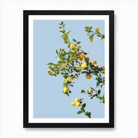 Summer Lemon Tree Illustration Art Print