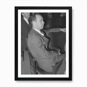 High School Principal Watching Americanization Program, Eufaula, Oklahoma By Russell Lee Art Print