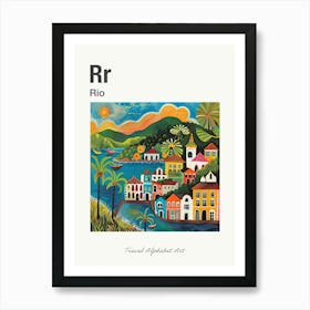 Kids Travel Alphabet  Rio 1 Art Print