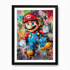 Pop art Super Mario Art Print