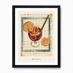 Sangria Watercolour Poster 1 Art Print