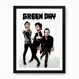 Green Day band music 3 Art Print