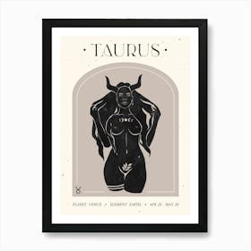 Taurus Celestial Art Print
