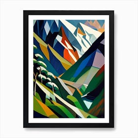 Fiordland National Park New Zealand Cubo Futuristic Art Print