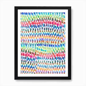 Artsy Strokes Stripes Colorful Art Print