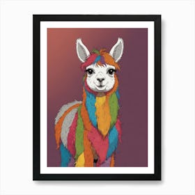 Llama Canvas Print Art Print