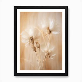 Boho Dried Flowers Peacock Flower 1 Art Print