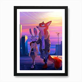 Zootopia Love Art Print