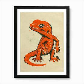 Leopard Gecko Bold Block 1 Art Print