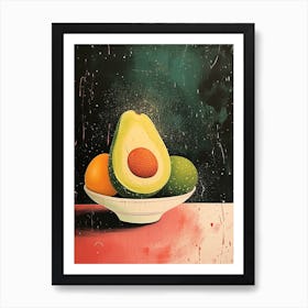 Art Deco Avocado Bowl 1 Art Print