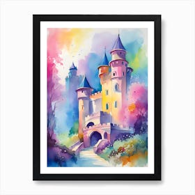Watercolor Castle 3 Art Print