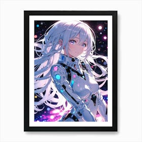 Anime Girl In Space 2 Art Print