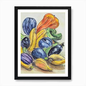 Plantain Vintage Sketch Fruit Art Print