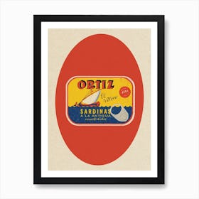 Vintage Sardine Can Art Print