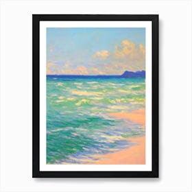 Anse Source D'Argent Beach Seychelles Monet Style Art Print