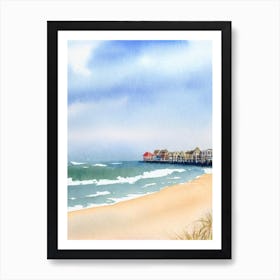 Southwold Beach, Suffolk Watercolour Art Print