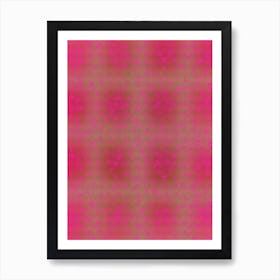 Pink Squares Abstract Pattern Art Print