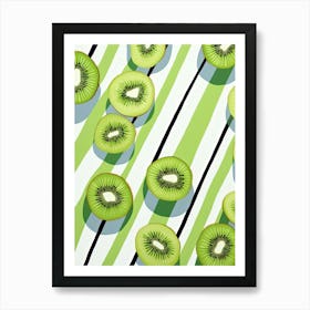 Kiwi Fruit Summer Illustration 4 Art Print