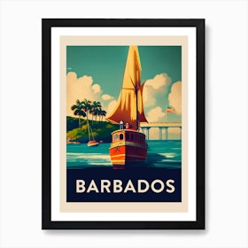 Barbados Vintage Travel Poster Art Print