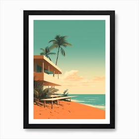 Art Icacos Beach Puerto Rico Mediterranean Style Illustration 1 Art Print
