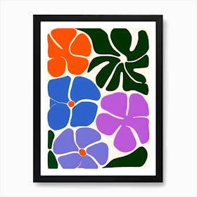 Abstract Flowers Art Print