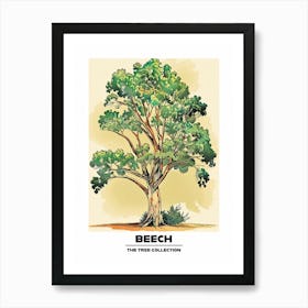 Beech Tree Storybook Illustration 4 Poster Art Print