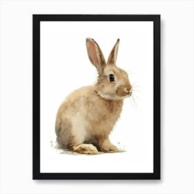 Jersey Wooly Rabbit Nursery Illustration 4 Art Print