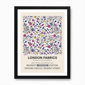 Poster Lavender Loom London Fabrics Floral Pattern 4 Art Print