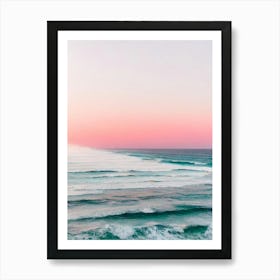 Bells Beach, Australia Pink Photography 1 Art Print