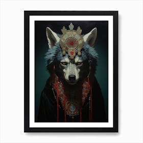 Japanese Wolf Native American 2 Art Print