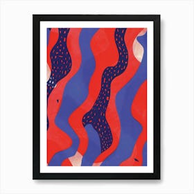 Abstract Wavy Pattern 14 Art Print