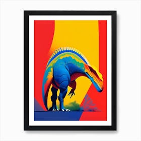 Panoplosaurus Primary Colours Dinosaur Art Print