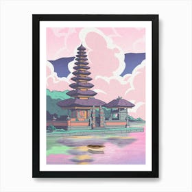 Pink Pagoda Art Print