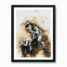 Smudge Mike Shinoda And Chester Bennington (Linkin Park) 1 Art Print