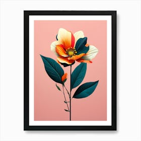 3d Flower Art Print