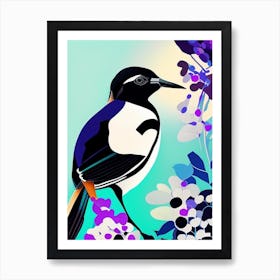 Magpie Pop Matisse 1 Bird Art Print