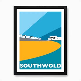 Southwold Blue & Yellow Art Print