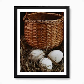 Easter Basket With Eggs 4 Art Print