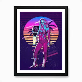 Charlotte Flair 80s Retro Art Print