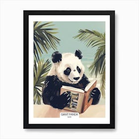 Giant Panda Reading Poster 1 Art Print