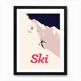 Ski Poster Art Print