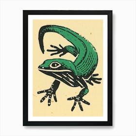 Bold Block Lizard 1 Art Print