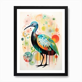 Bird Painting Collage Kiwi 4 Art Print