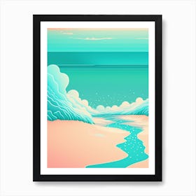 Blue Beach Vibes Art Print