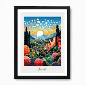 Poster Of Ravello, Italy, Illustration In The Style Of Pop Art 3 Art Print