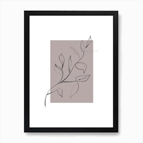 Flowers Line Art Two Art Print