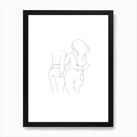 Relationships 18 Line Art Print