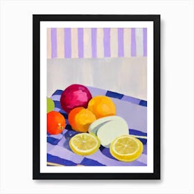 Red Cabbage Tablescape vegetable Art Print